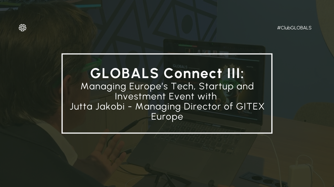 Person on video call participating in GLOBALS Connect III, a tech, startup, and investment event hosted by Club GLOBALS.