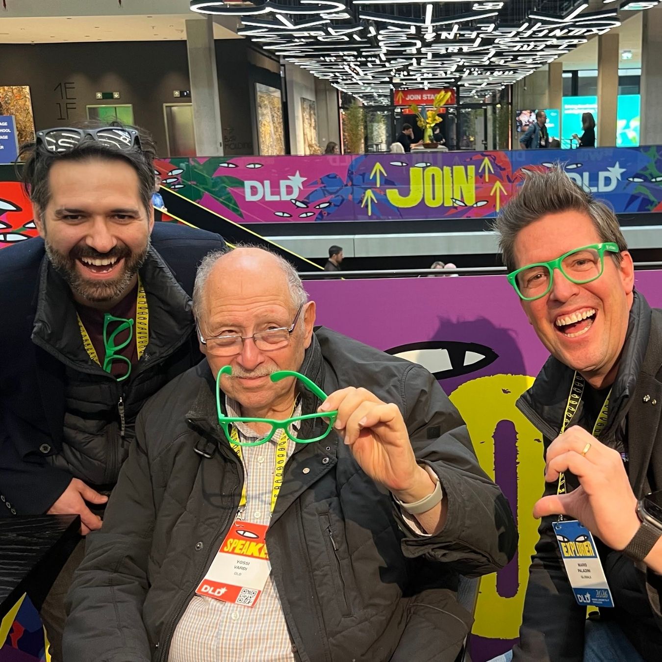 Mario & Nico w/ honorary member Yossi Vardi Mario & Nico w/ honorary member Yossi Vardi