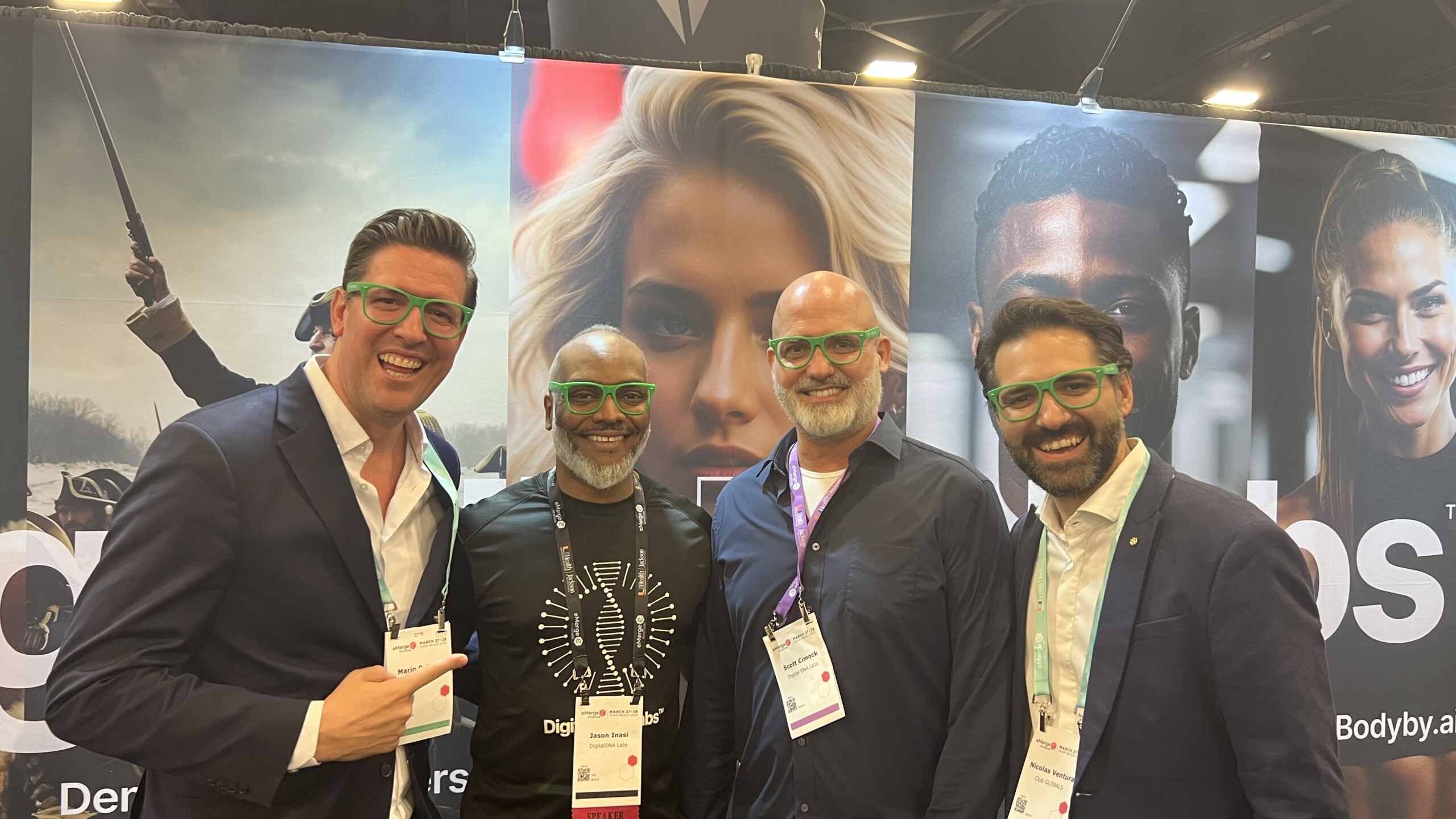 Cofounders of GLOBALS Mario Paladini & Nicolas Ventura with Founder & CEO of DiginalDNA Jason Inasi